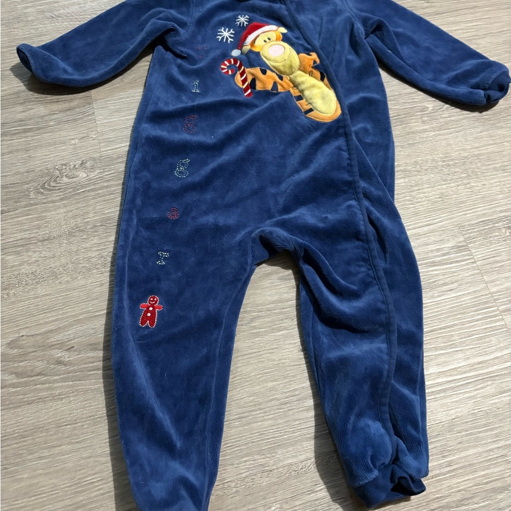 Disney Blue One Piece Footies with Tigger